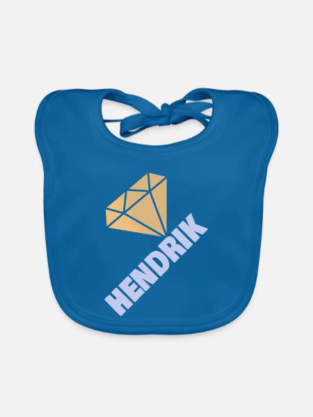 Diamant Hendrik - Baby Bio-Lätzchen - Pfauenblau - Vorne