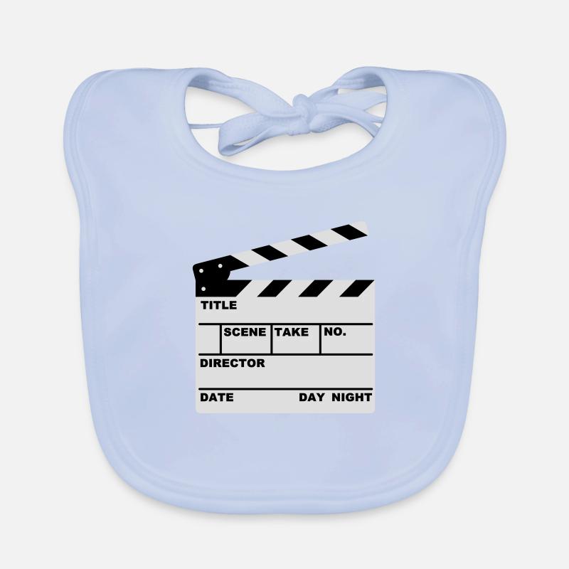 clapperboard (writable flex) Organic Baby Bibs