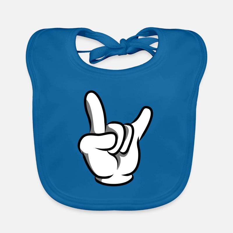 hand party symbol Organic Baby Bibs