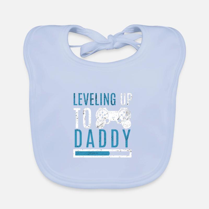 Daddy Level Up Werdender Vater Eltern Kinder Gamer Baby Bio-Lätzchen