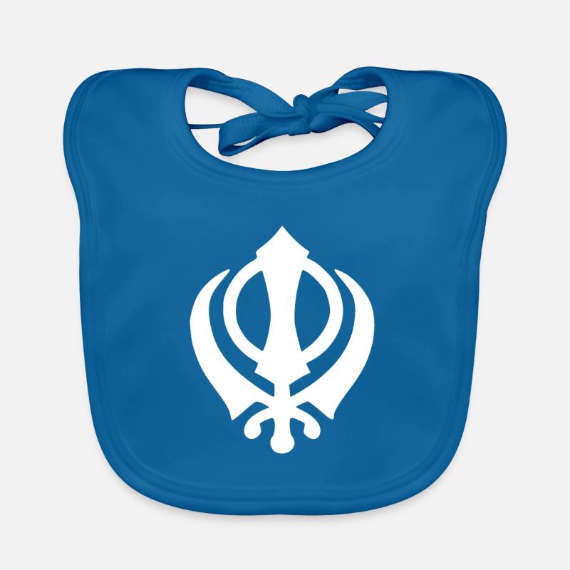 sikhisme khanda blanc Bavoir bio Bébé