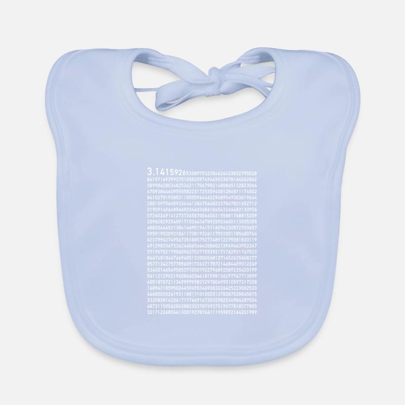 Pi 1000 posts mathematics numbers math gift Organic Baby Bibs