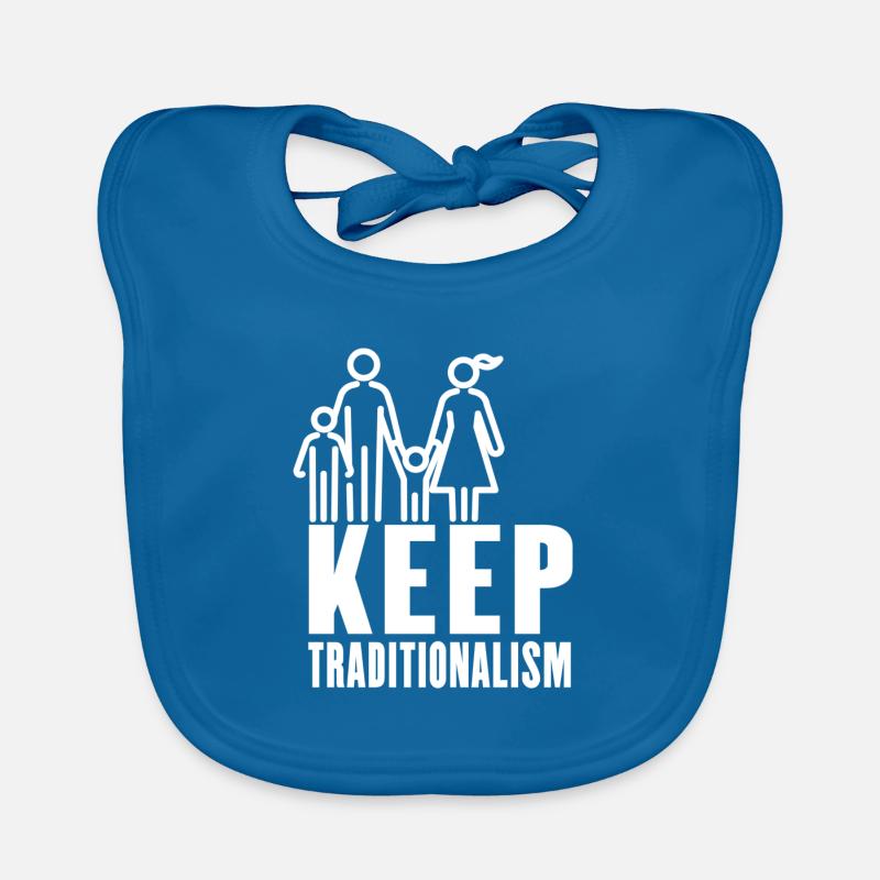 Tradition - Mutter -Vater - Kinder - Traditionism Baby Bio-Lätzchen