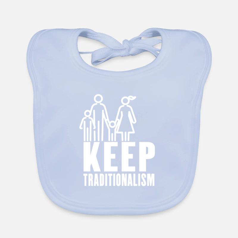 Tradition - Mutter -Vater - Kinder - Traditionism Baby Bio-Lätzchen