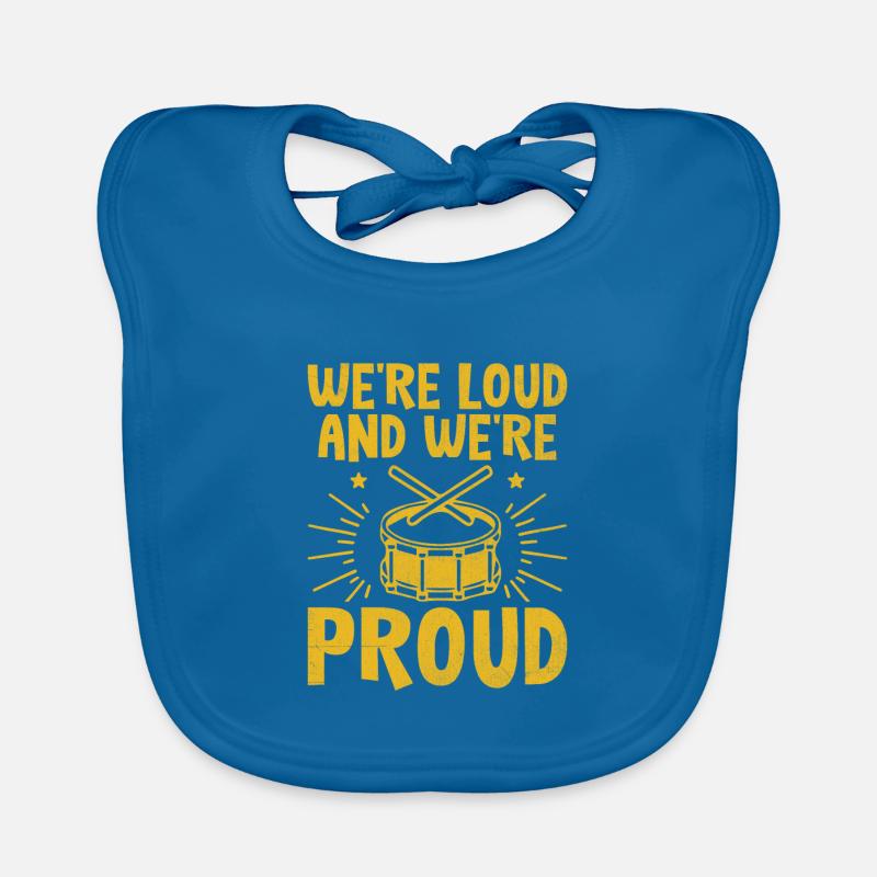Drum Corps Marching Band Drum Corp Music Percussio Organic Baby Bibs