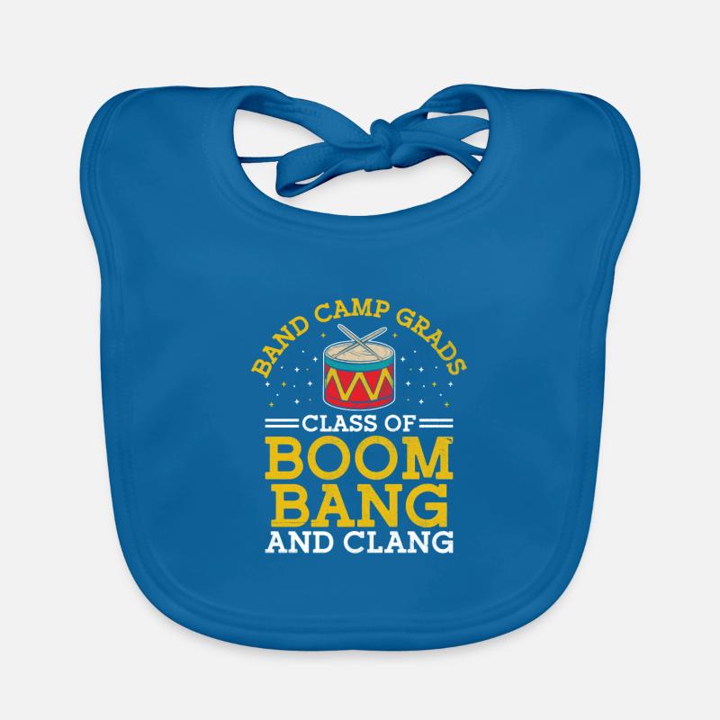 Drum Corps Marching Band Drum Corp Music Percussio Organic Baby Bibs