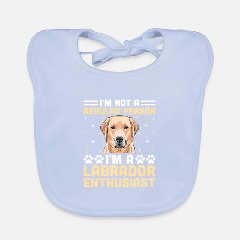Ich bin kein normaler Mensch, ich bin ein Labrador-Enthusiast Baby Bio-Lätzchen