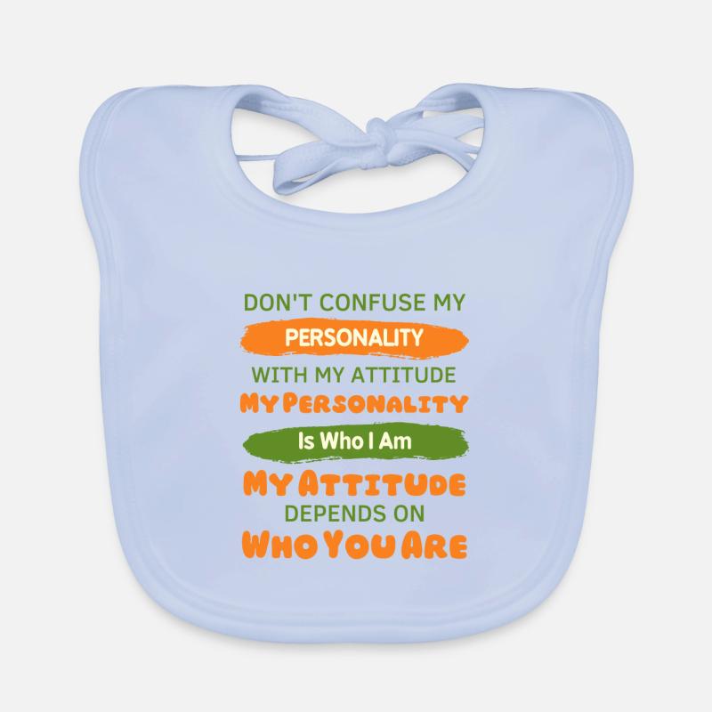 Sarcasm Lover Funny Don't Confuse My Personality Organic Baby Bibs