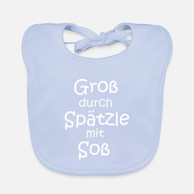 Groß durch Spätzle mit Soß Baby Bio-Lätzchen