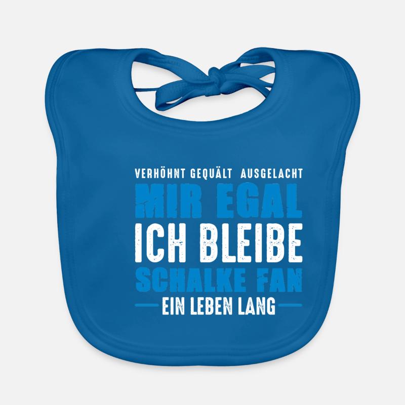 Schalke Fan Ein Leben Lang Gelsenkirchen Schalker - Baby Bio-Lätzchen - Pfauenblau