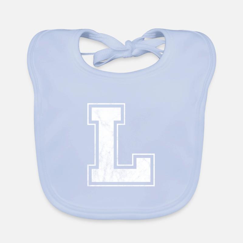 Letter L Organic Baby Bibs