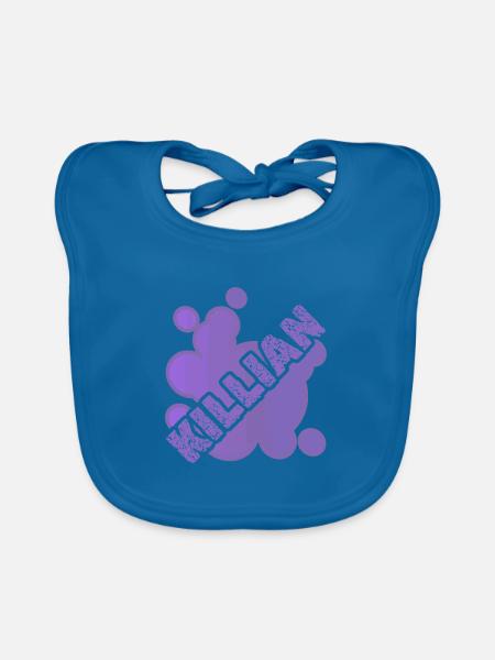 Killian - Baby Bio-Lätzchen - Pfauenblau - Vorne