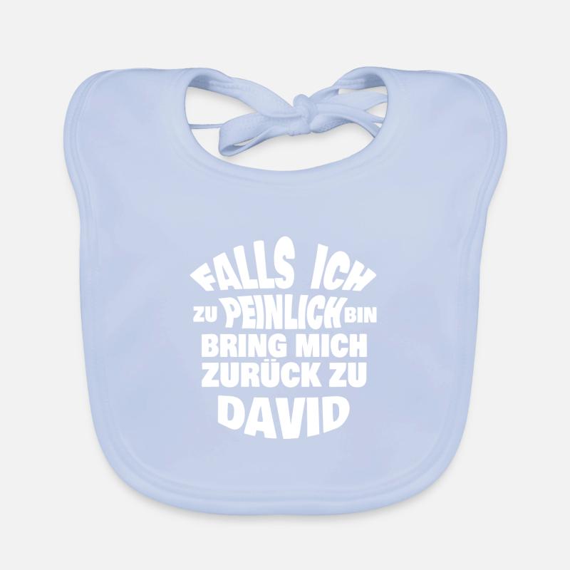 David als Jungesellenabschied Baby Bio-Lätzchen