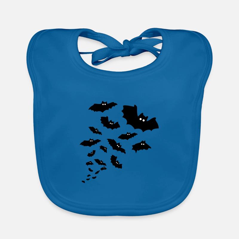 fledermäuse fledermaus - Baby Bio-Lätzchen - Pfauenblau
