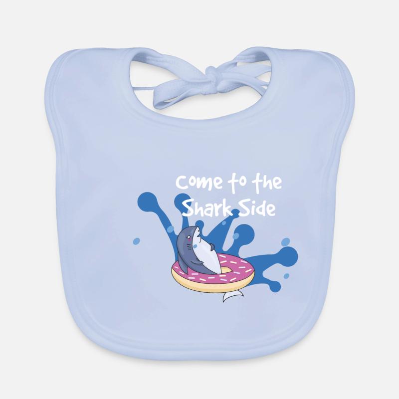 viens du côté des requins noirs Bavoir bio Bébé