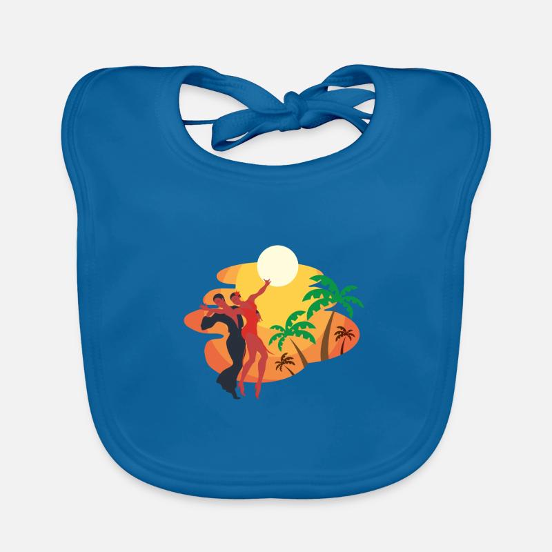 Salsa Dancing Dancing Couple Anniversaire Tropical Bavoir bio Bébé
