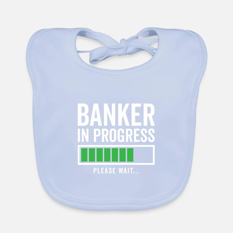 Banker In Progress Please Wait Bookkeeper Finance Baby Bio-Lätzchen