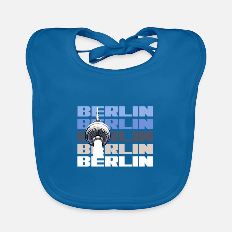 Berlin capital state television tower Organic Baby Bibs