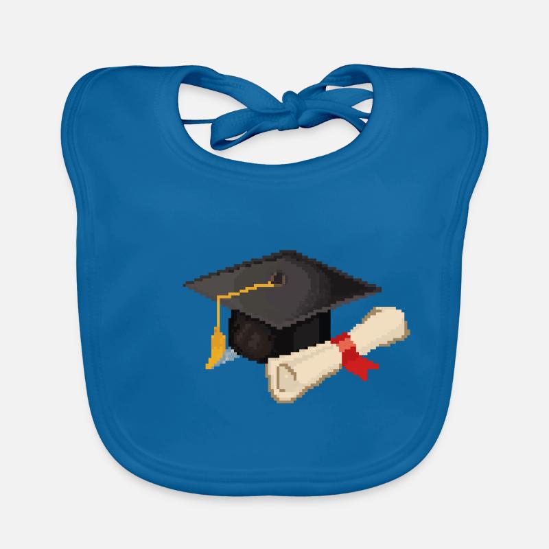 Retro Pixel Uni Degree Organic Baby Bibs