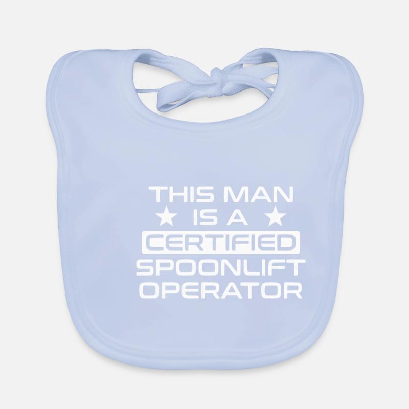 Gabelstapler Gabelstaplerfahrer Forklift Baby Bio-Lätzchen