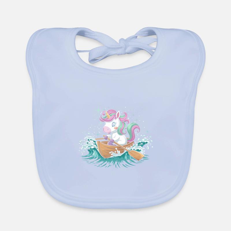 Ein Einhorn-Paddelboot Baby Bio-Lätzchen