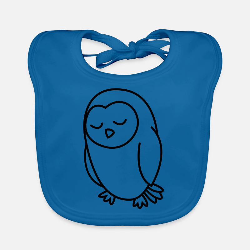 Eule Comic Tier Baby Bio-Lätzchen