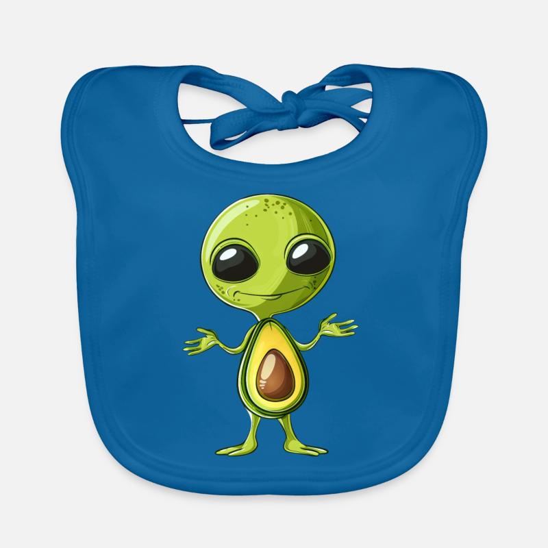 Cooler Alien Avocado mit Sonnenbrille Design Baby Bio-Lätzchen