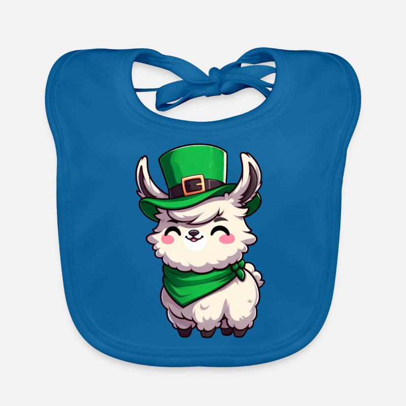 Lama mignon Dessin animé de la Saint-Patrick Bavoir bio Bébé