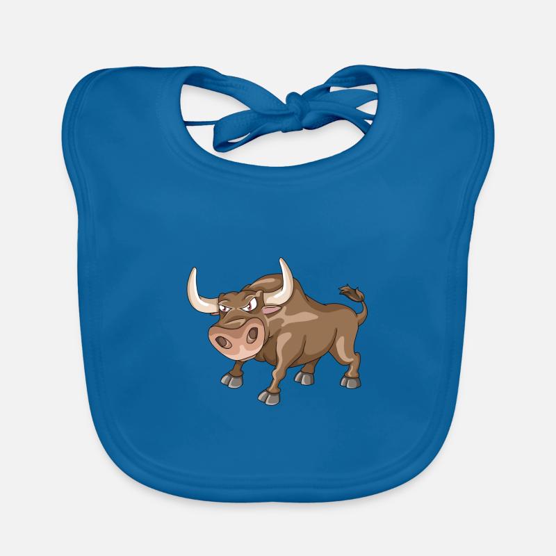 Illustration de dessin animé mignon taureau Bavoir bio Bébé