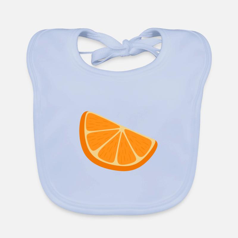 orange slice Organic Baby Bibs