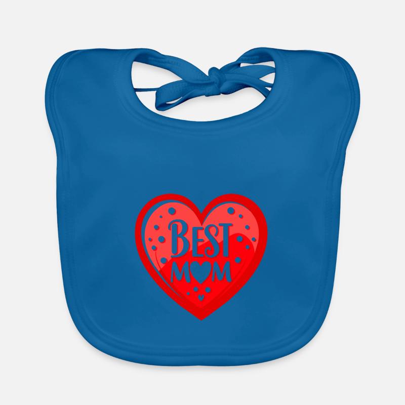 Best Mom, Valentines Day Organic Baby Bibs