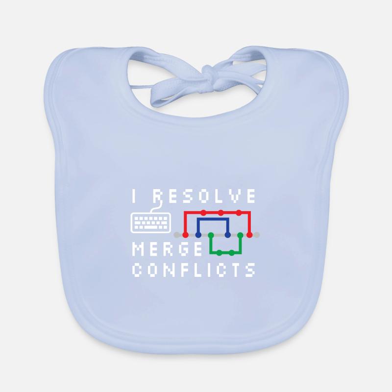 I Resolve Merge Conflicts Coding Programming Devel Baby Bio-Lätzchen