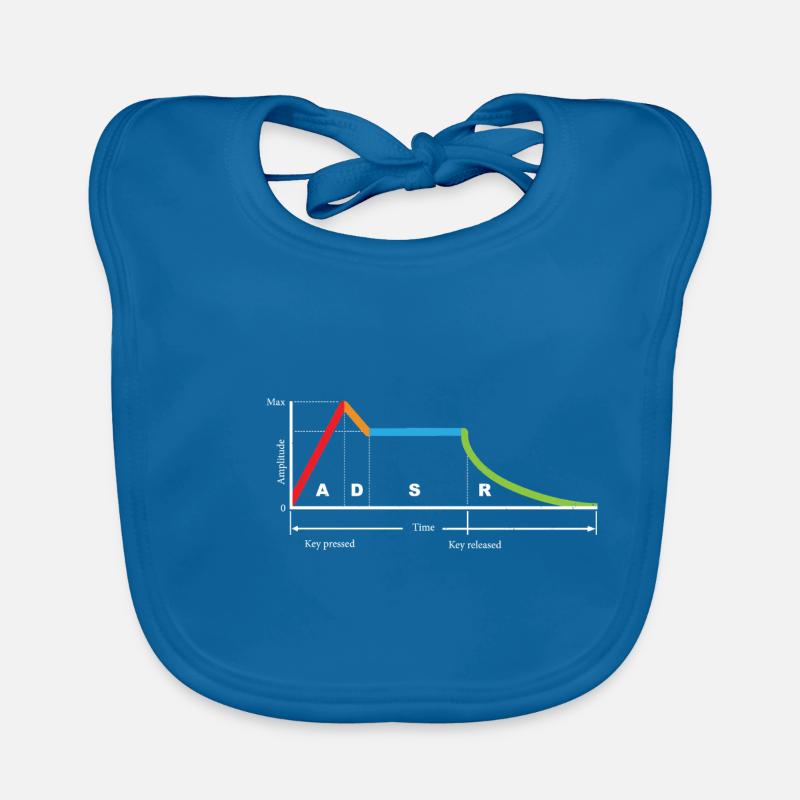 Synthesizer Modular Waveform DJ Gift Organic Baby Bibs