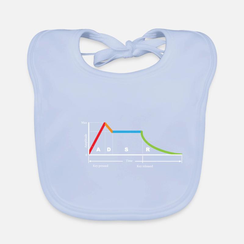 Synthesizer Modular Waveform DJ Geschenk Baby Bio-Lätzchen