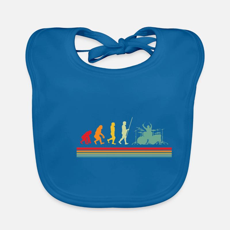 Schlagzeuger Evolution Drummer Retro Schlagzeug Baby Bio-Lätzchen