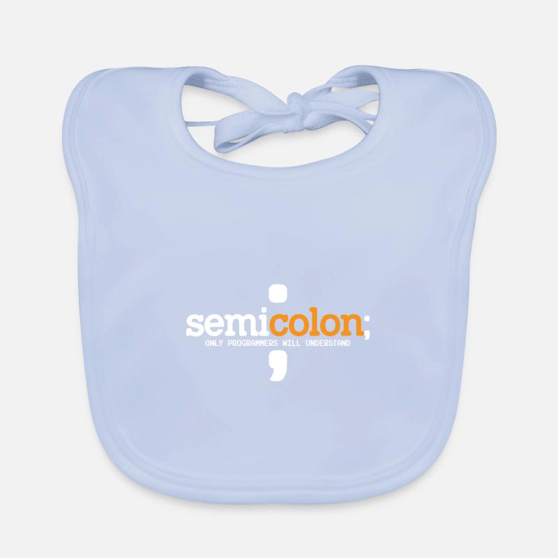 Semicolon Only Programmers Will Understand Coder N Baby Bio-Lätzchen