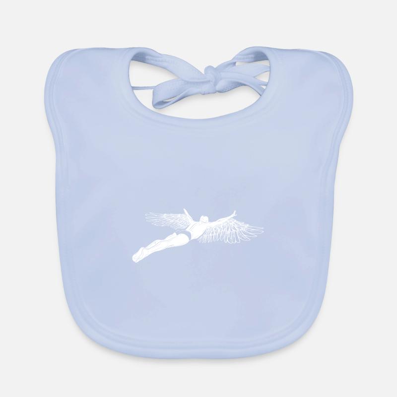 Retro Graphic Cliff Diver Cliff Diving Tombstoning Organic Baby Bibs