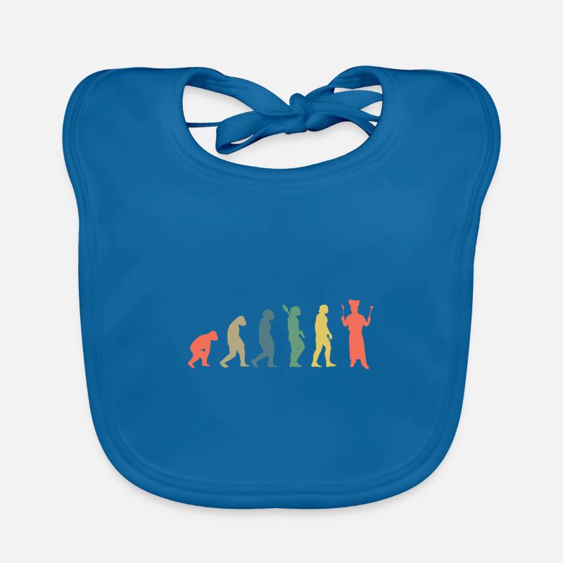 Koch Evolution Kochen Küchenchef Gastronomie Chefk Baby Bio-Lätzchen