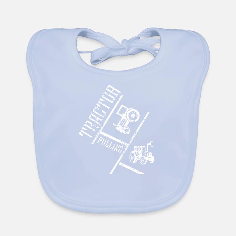 tractor pulling Organic Baby Bibs