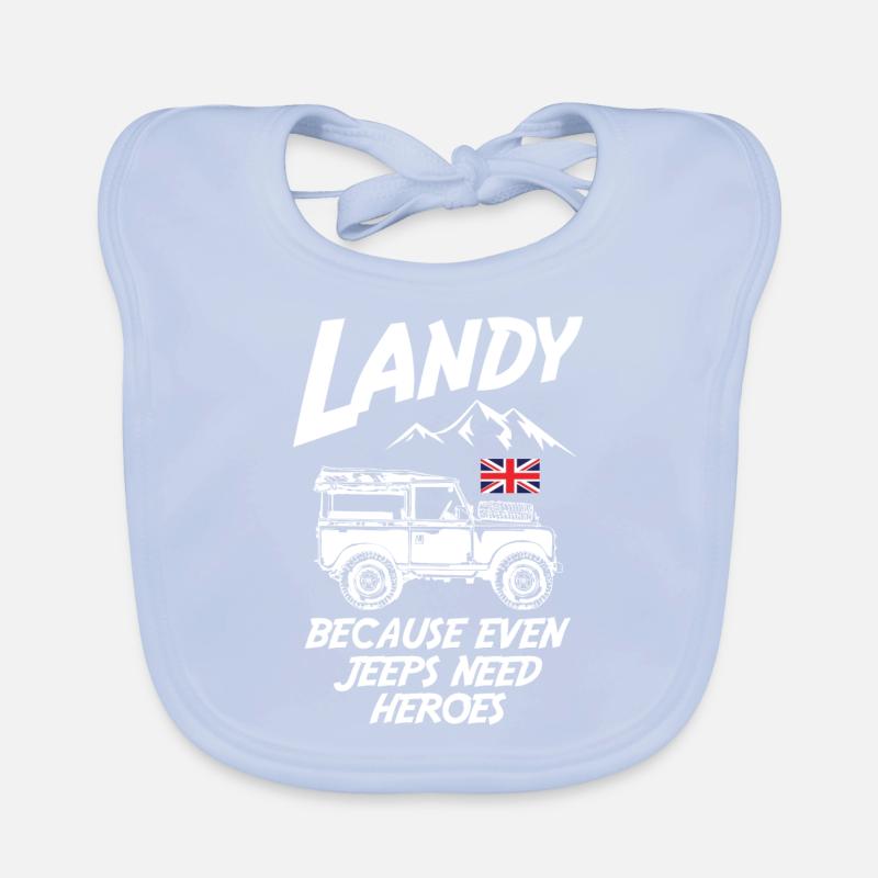 Landy Because Even Jeeps Need Heroes Organic Baby Bibs