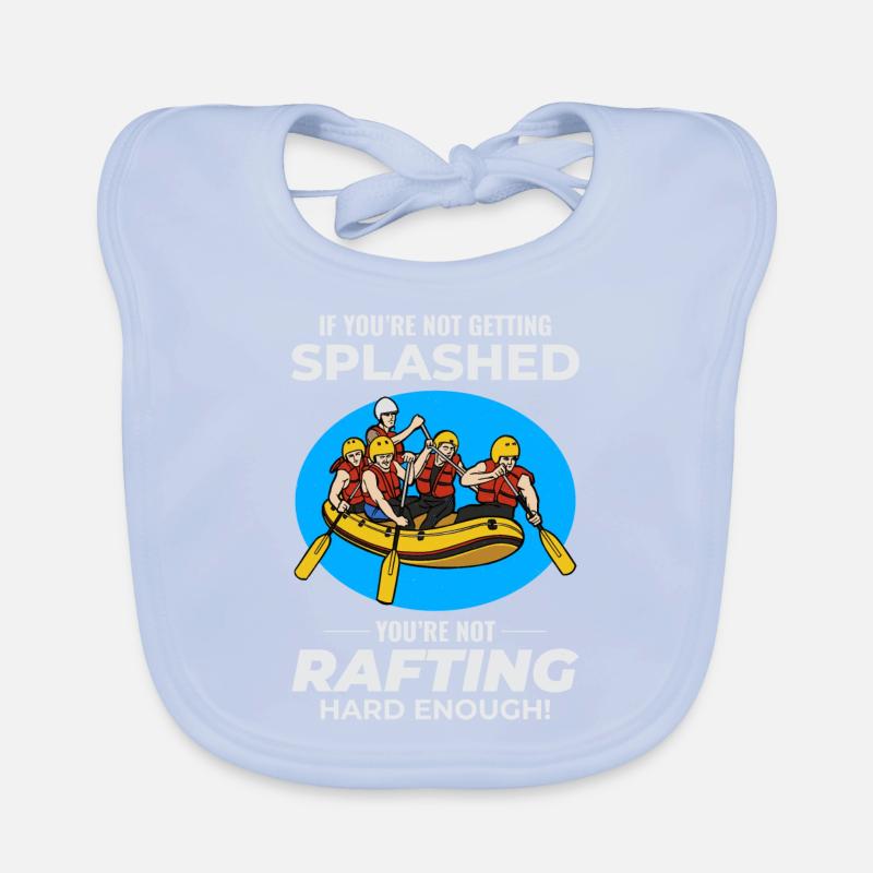 Rafting Team Raft Eau Vive Rafter Paddle Drôle Bavoir bio Bébé