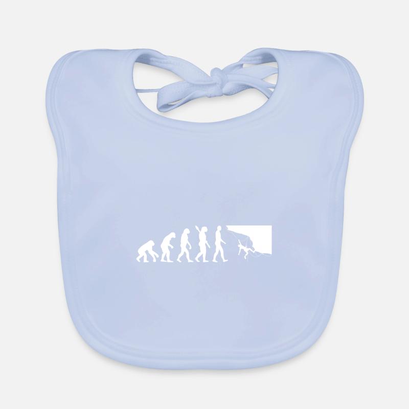 Evolution Graphic Climbing Climber Bouldering Boul Baby Bio-Lätzchen