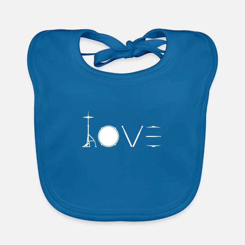 Drums Heartbeat Funny Drummer Organic Baby Bibs