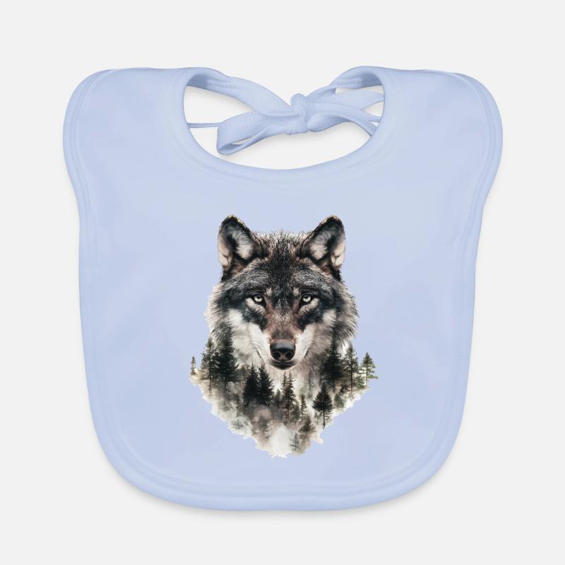 Wolf Wald Baby Bio-Lätzchen