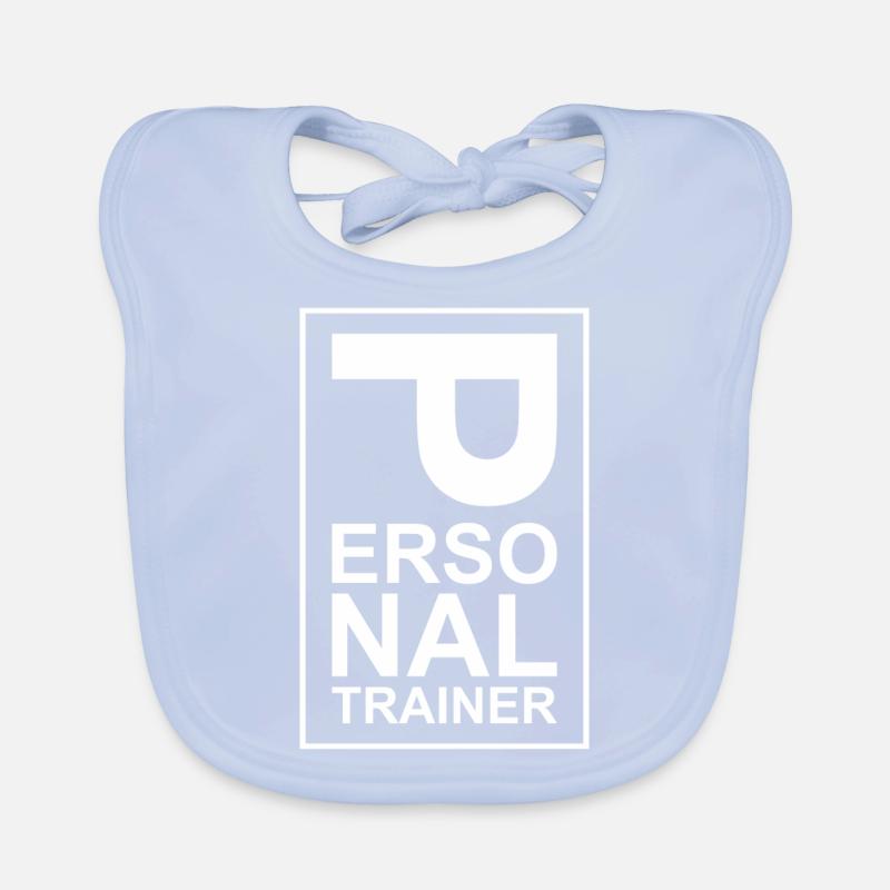 Personaltrainer - weiß Baby Bio-Lätzchen