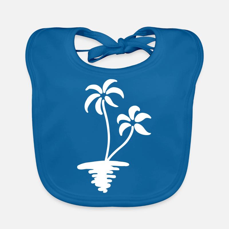 Palm motif Organic Baby Bibs