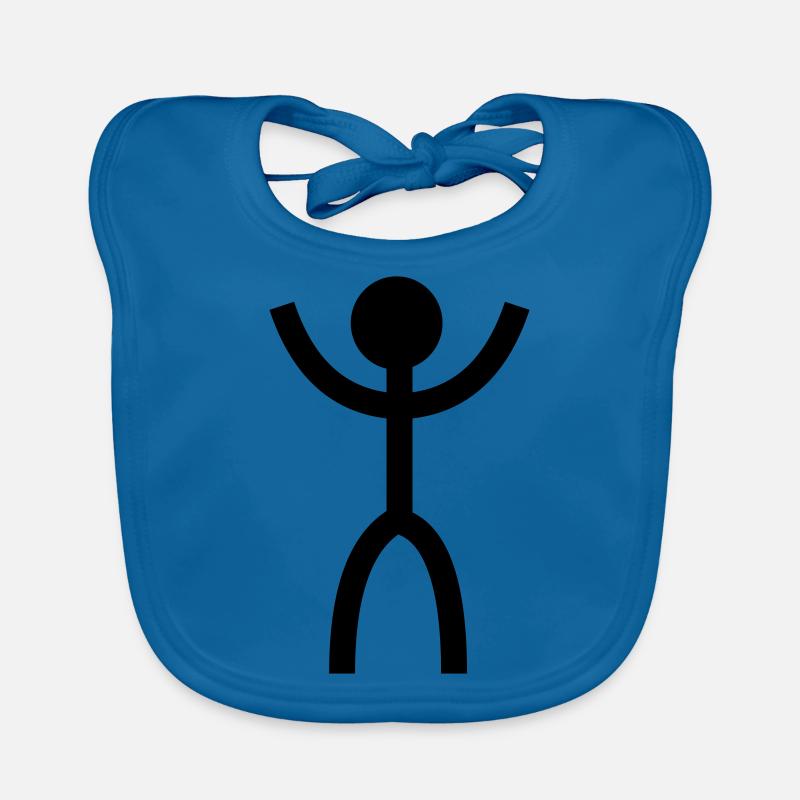 tshirt stickman standing Organic Baby Bibs