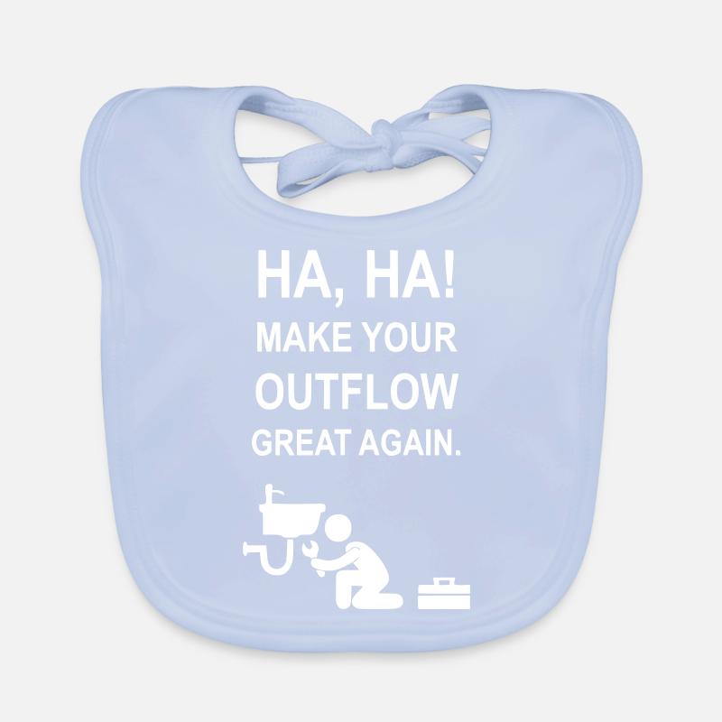 Make your drain great again Organic Baby Bibs
