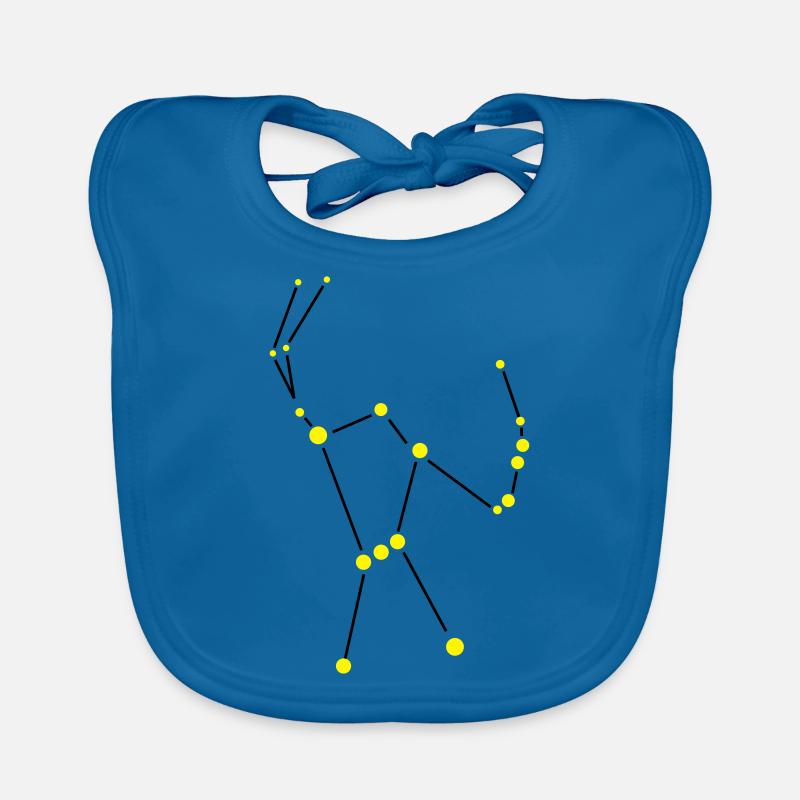 Star constellation - Orion - Bavoir bio Bébé - bleu paon