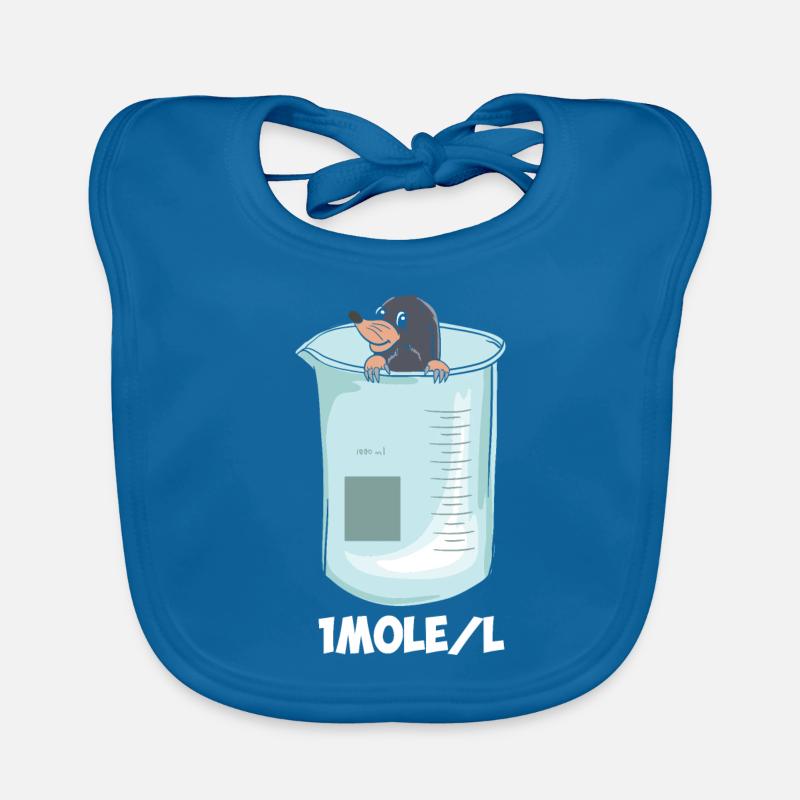 1 mole / liter chemistry laboratory chemist nerd geek mol Organic Baby Bibs